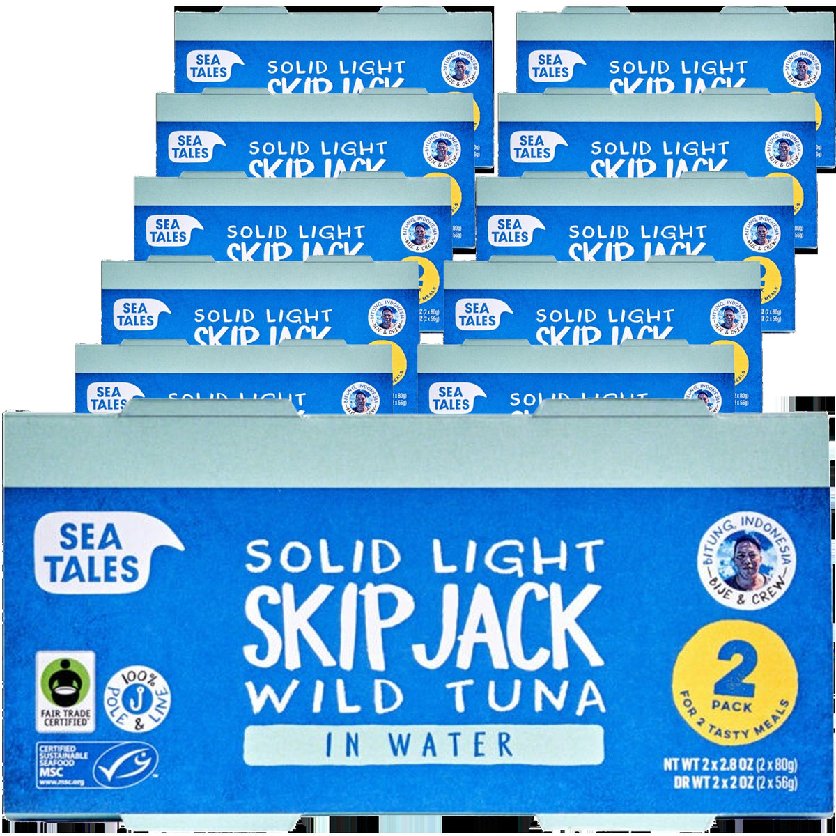 Skipjack Wild Tuna In Water (12x 2 Packs)