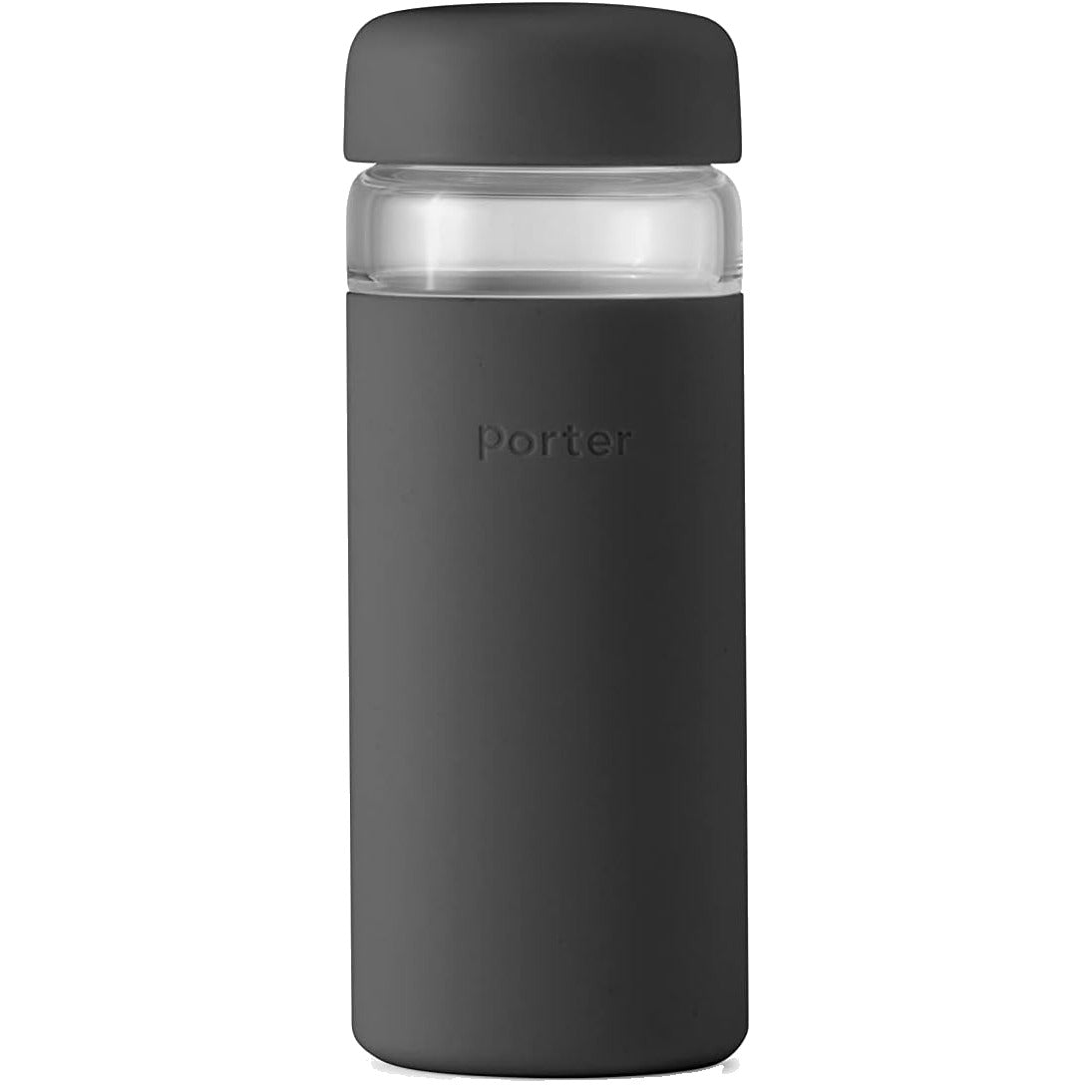16oz Glass Wide Mouth Water Bottle - Charcoal