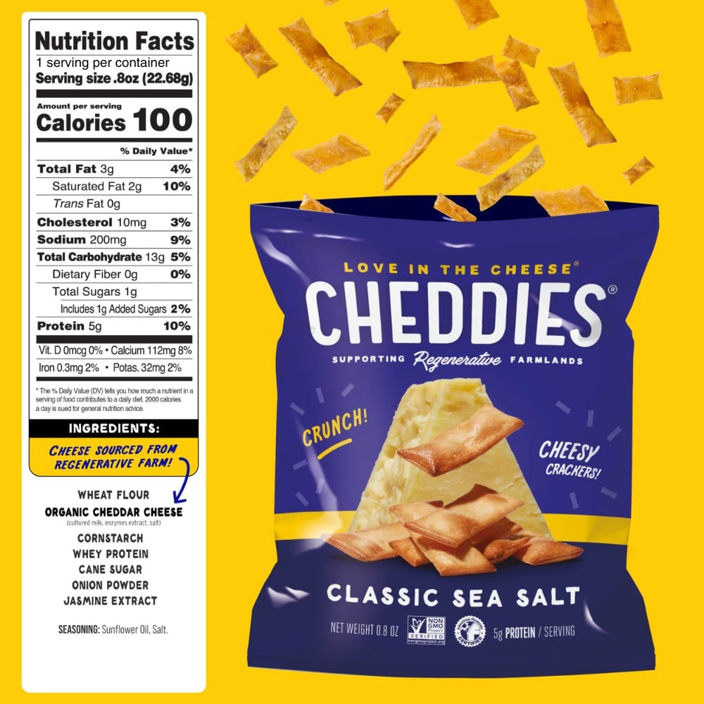 Variety Pack Classic Sea Salt, Double Cheddar, Spicy Cheddar Crackers (12 Snack Bags)