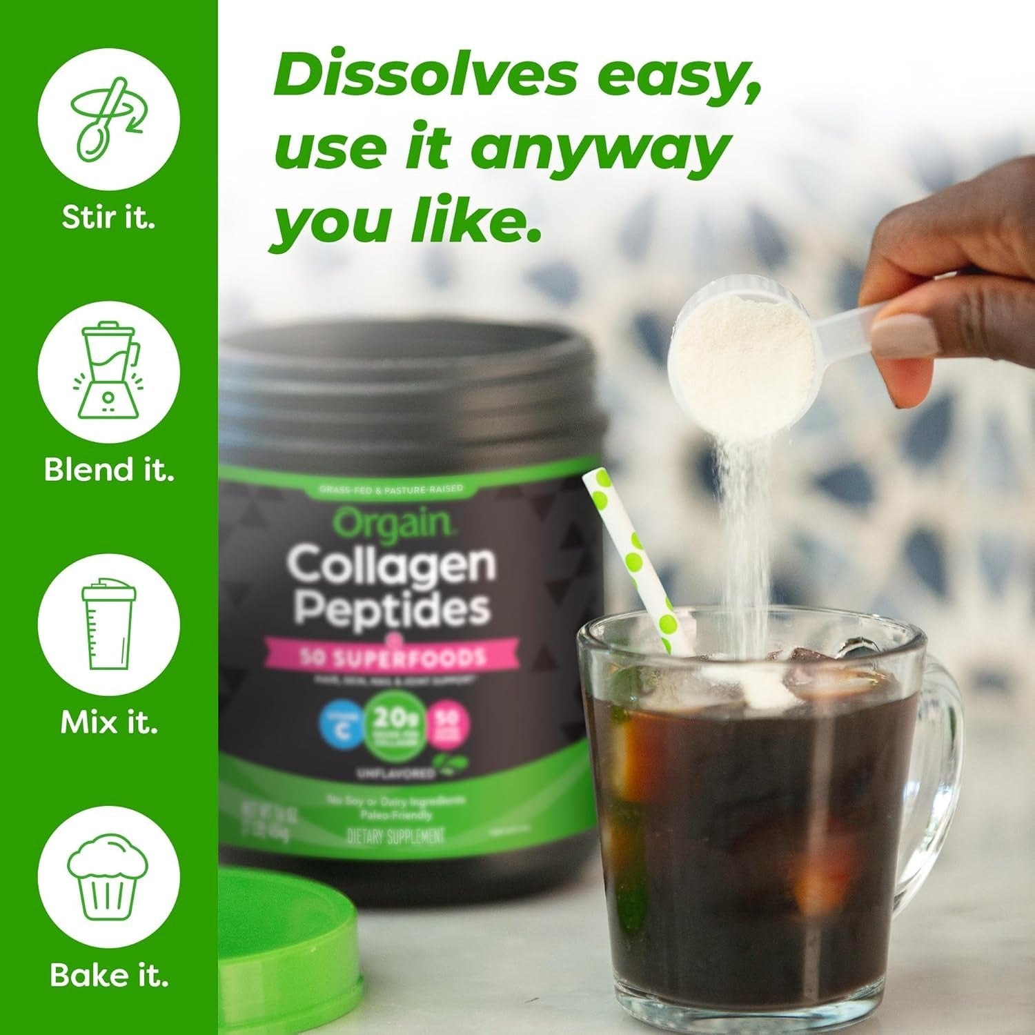 Collagen Peptides 50+ Superfoods Unflavored Powder