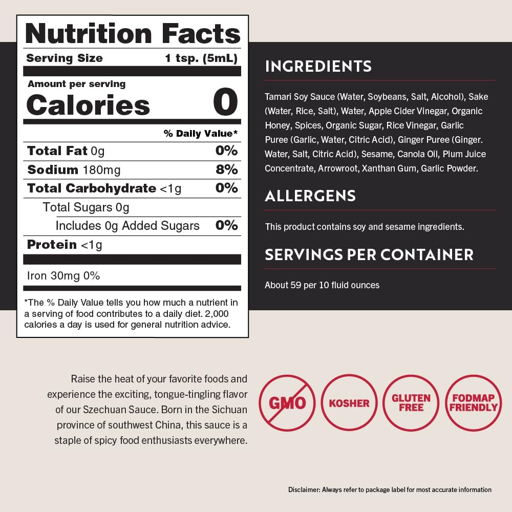 Szechuan Hot & Spicy Gluten Free Sauce