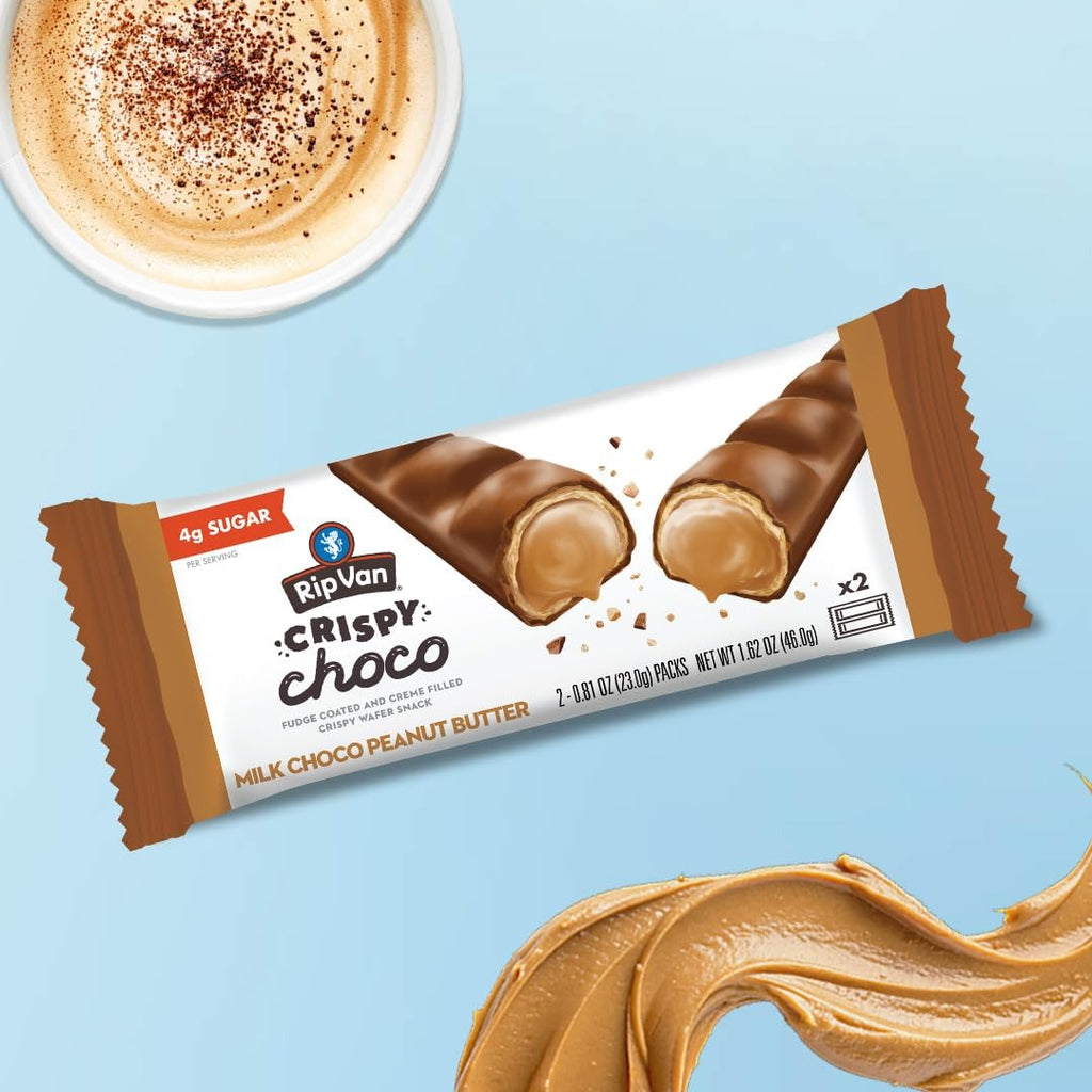 Crispy Choco Wafer Bars - Milk Choco Peanut Butter (12 CT)