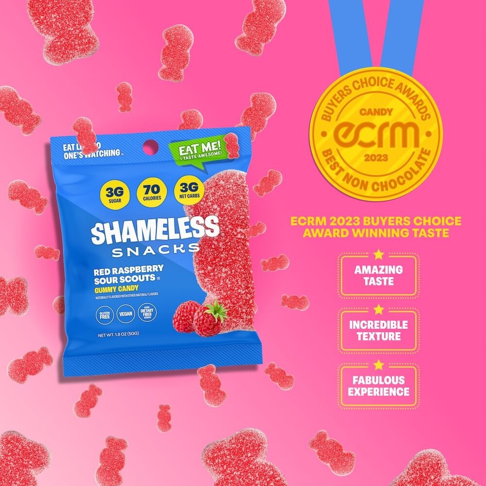 Red Raspberry Sour Scouts Gummy Candy (6 CT)