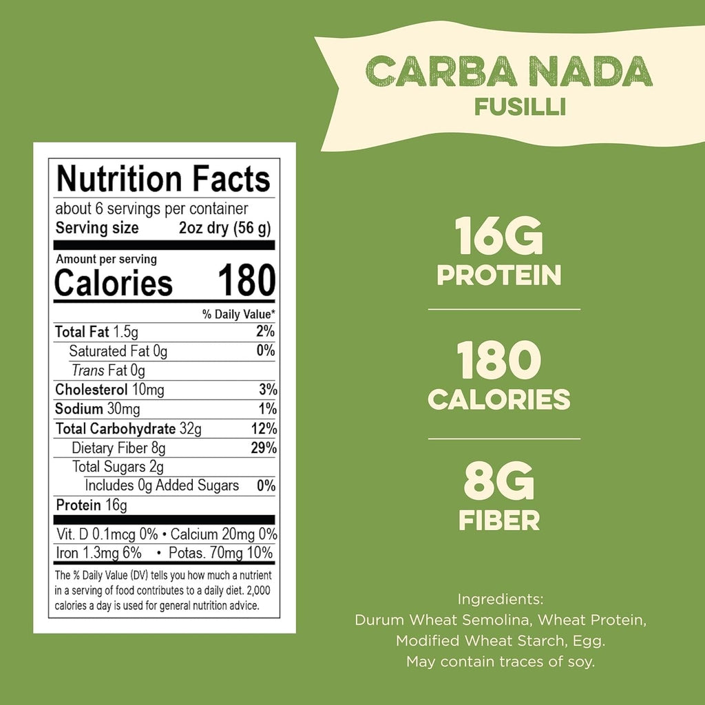 Carba-Nada Fusilli (6 Pack)