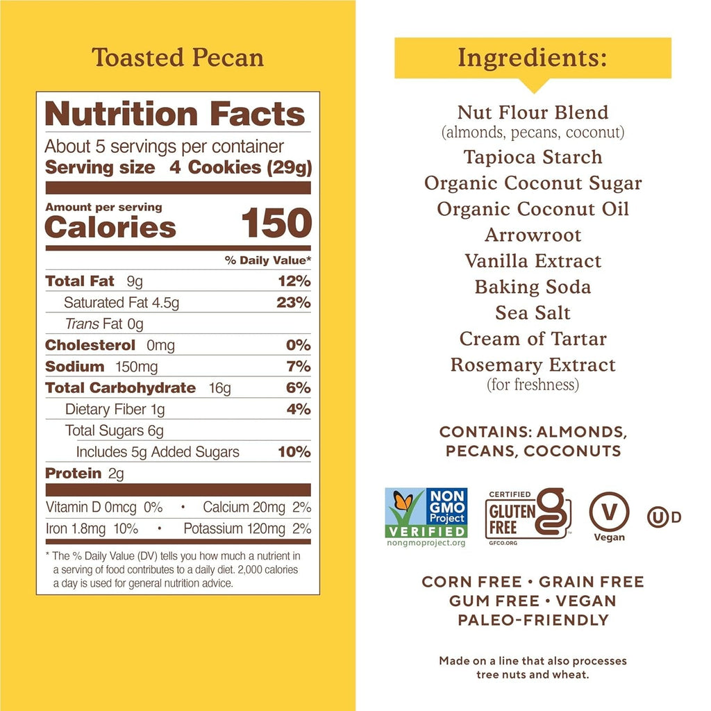 Almond Flour Crunchy Toasted Pecan Cookies (3 Pack)