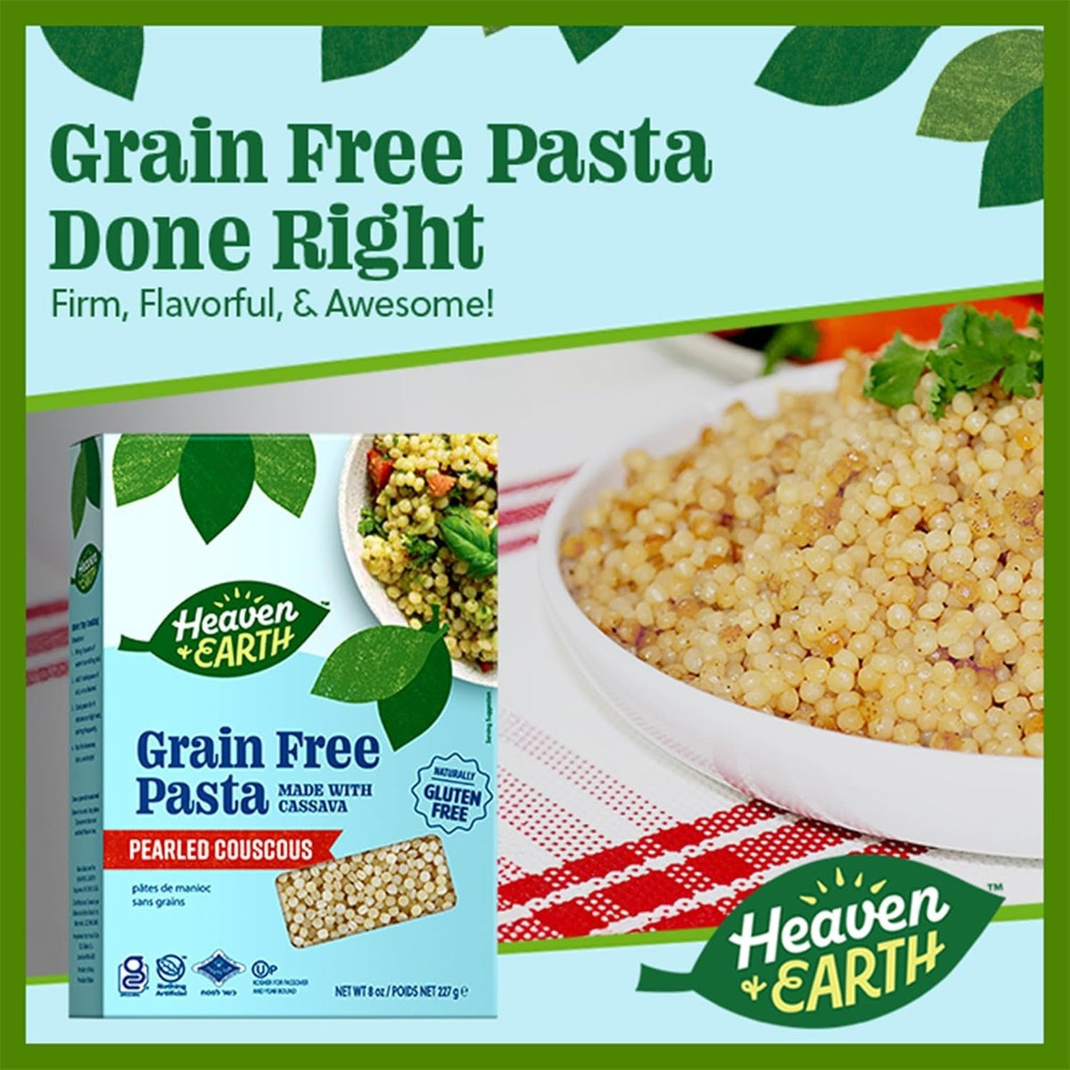 Grain Free Cassava Pearled Couscous Pasta