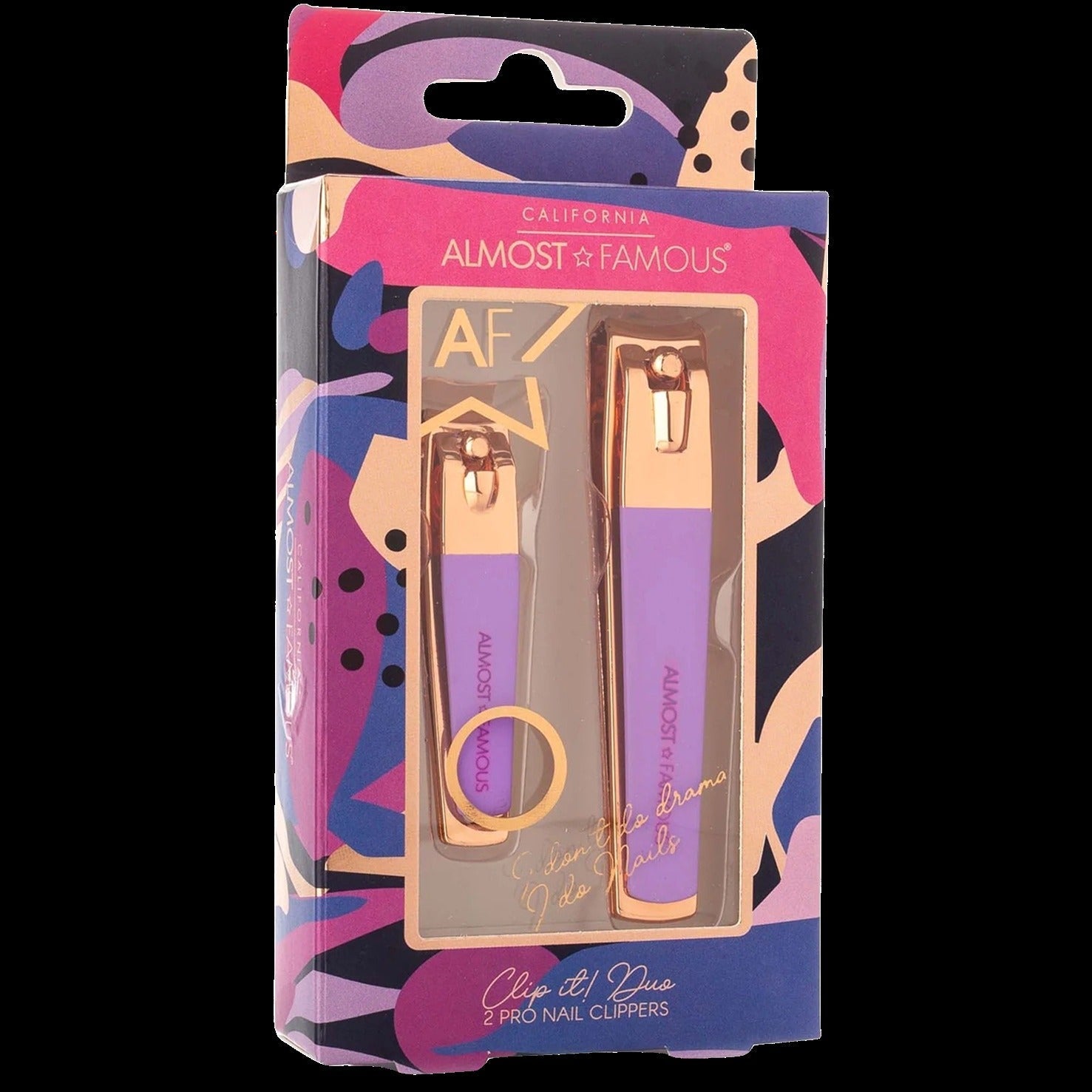 Rose Gold 2-Piece Nail Clipper Set - Purple