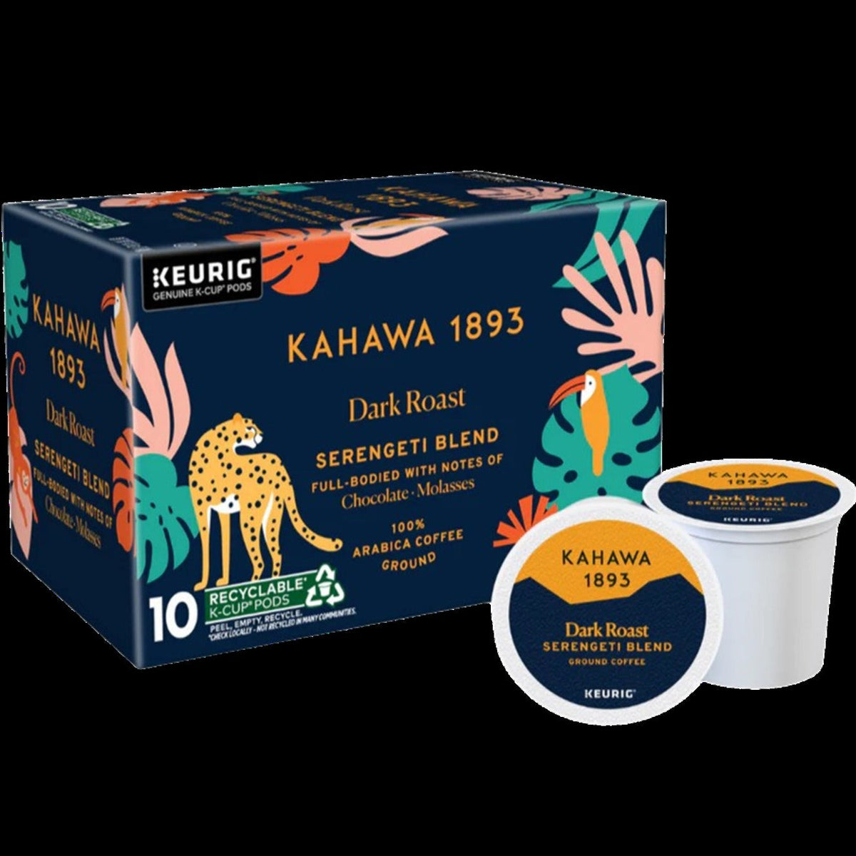 Dark Roast Coffee K-Cup Pods Serengeti Blend (10 CT)