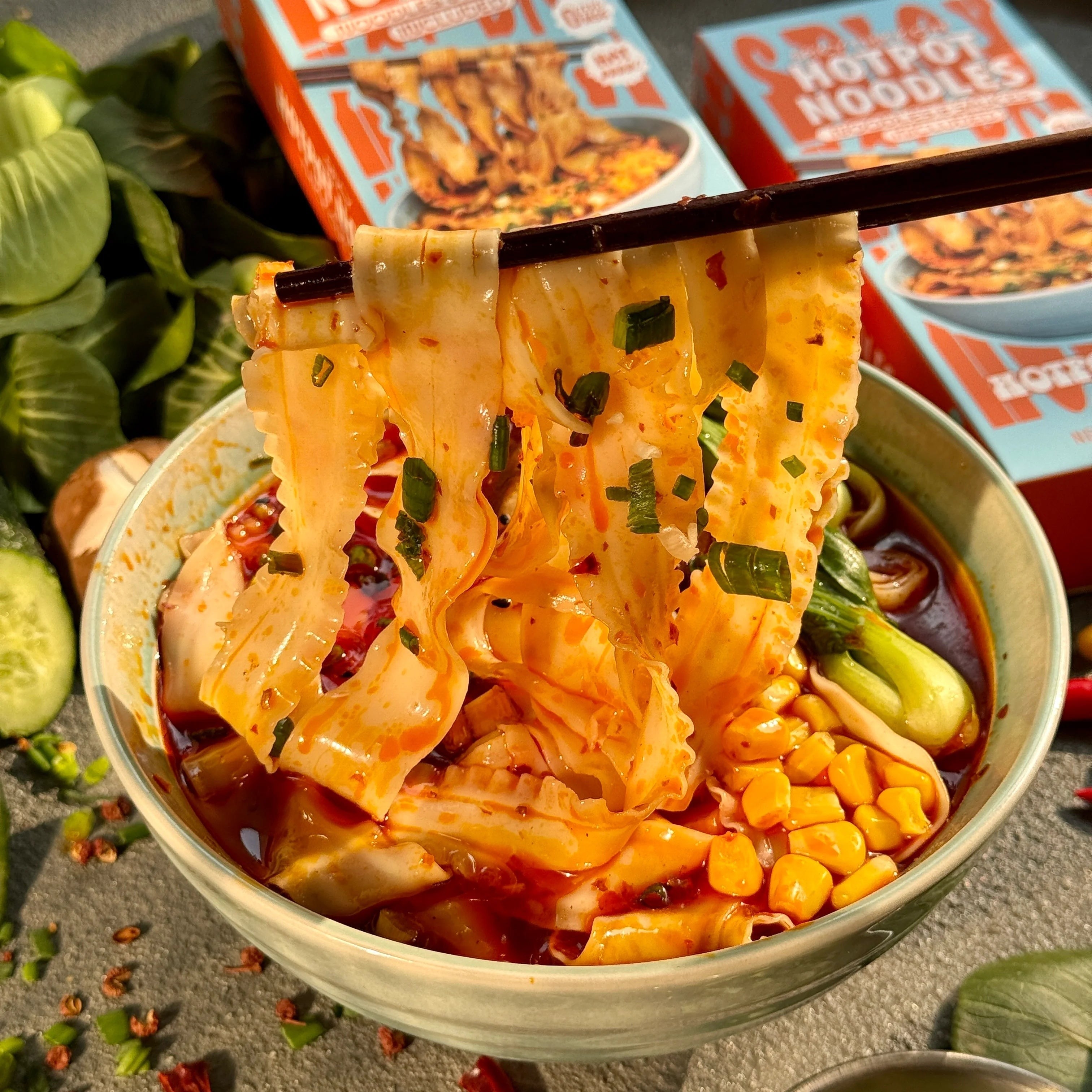 Spicy Hotpot Thick Cut Style Noodles