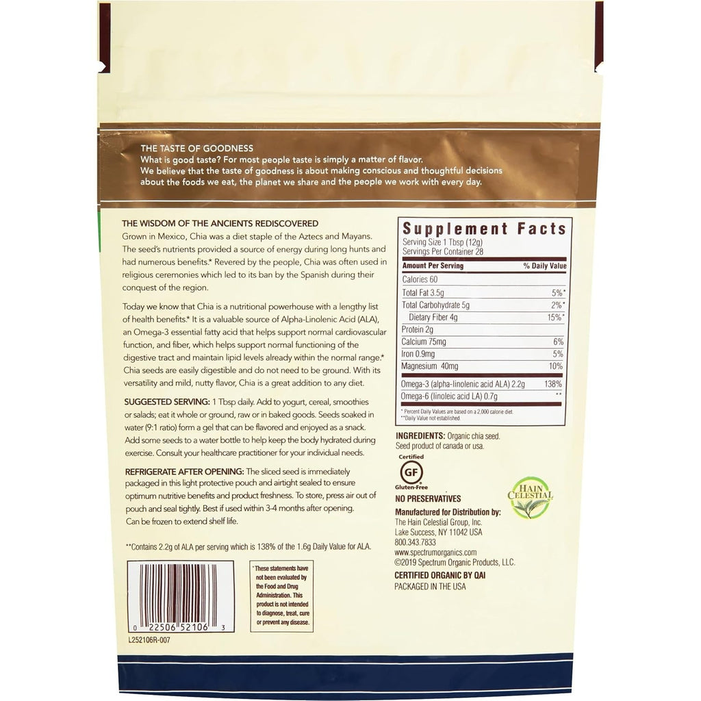 Organic Omega-3 & Fiber Whole Chia Seed