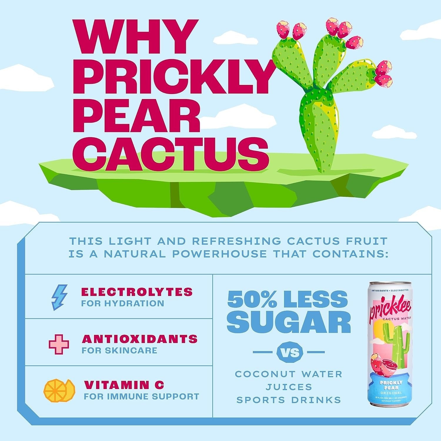 Original Prickly Pear Cactus Water (12 Pack)