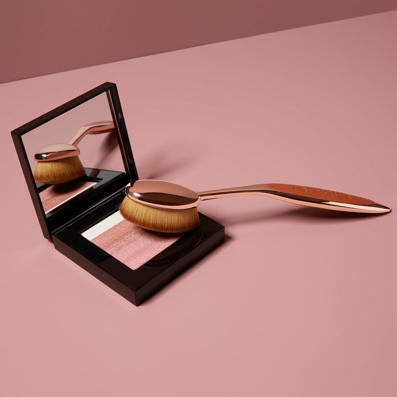 Elite Oval 7 Makeup Brush - Rose Gold