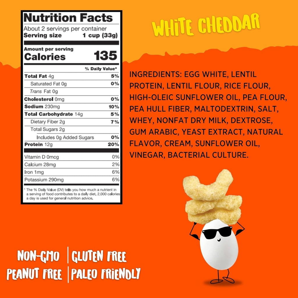 Egg-Cellent Protein Puffs - White Cheddar