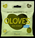 Basil & Garlic Pitted Green Olives (10 Pack)