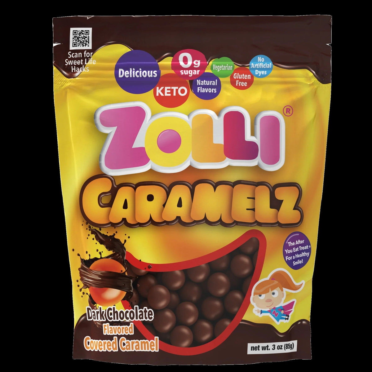 Zero Sugar Dark Chocolate Caramelz