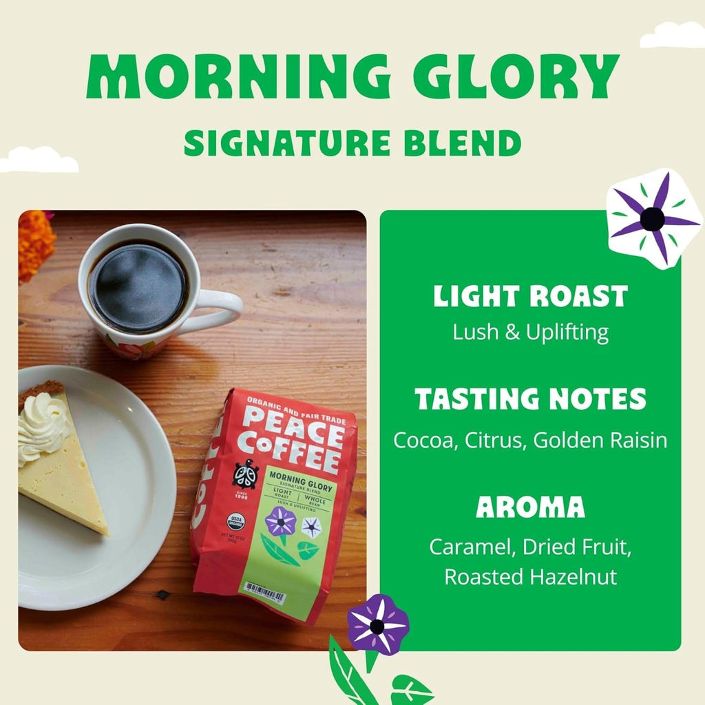 Organic Whole Bean Morning Glory Light Roast Coffee