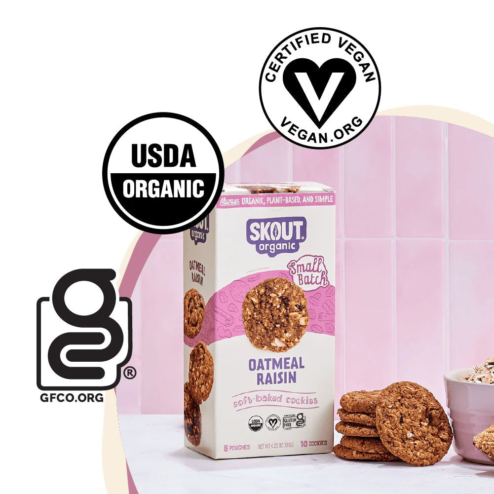 Organic Oatmeal Raisin Soft Baked Cookies