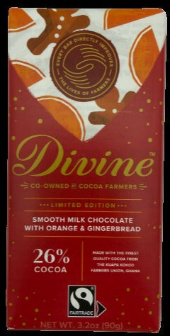 Organic Gingerbread Milk Chocolate Bar