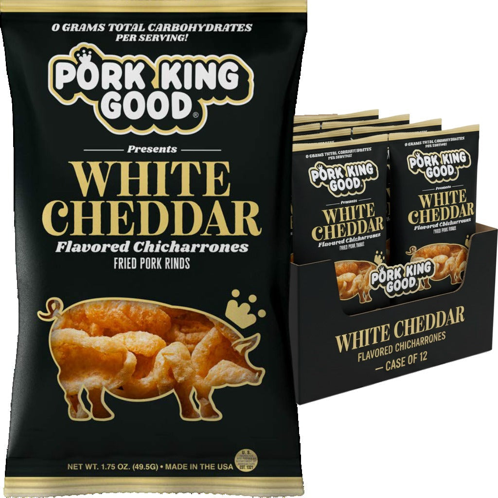 White Cheddar Fried Pork Rinds (12 CT)