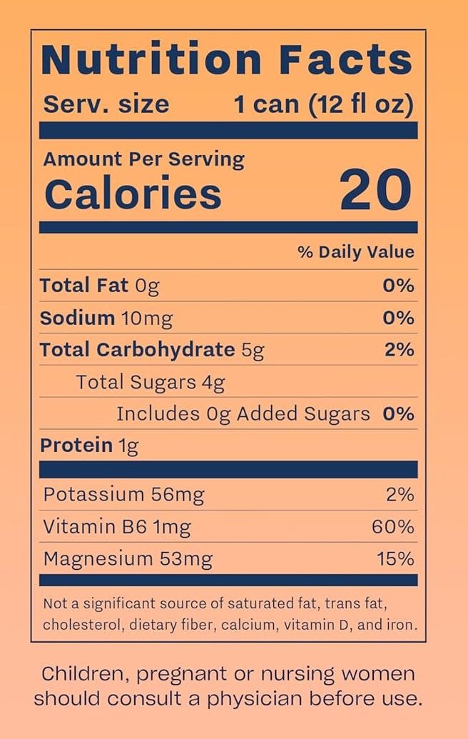 Peach Ginger Sparkling Water (12 Pack)