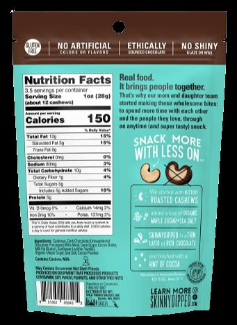 Dark Chocolate Cocoa Dipped Cashews