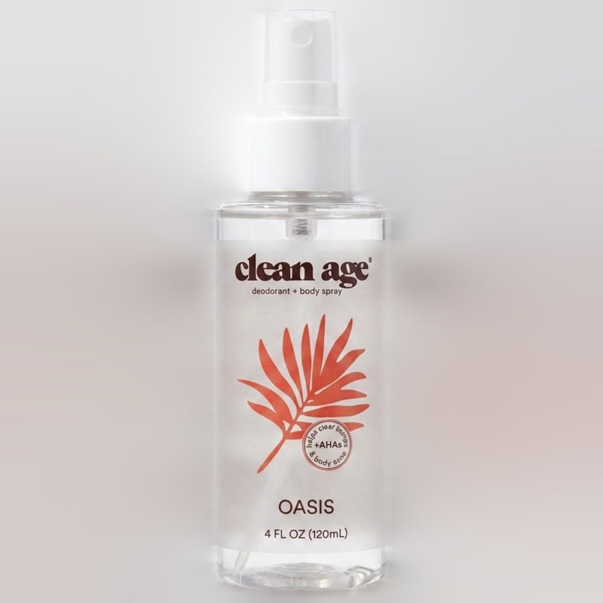 Clean Age Oasis AHA Deodorant + Body Spray