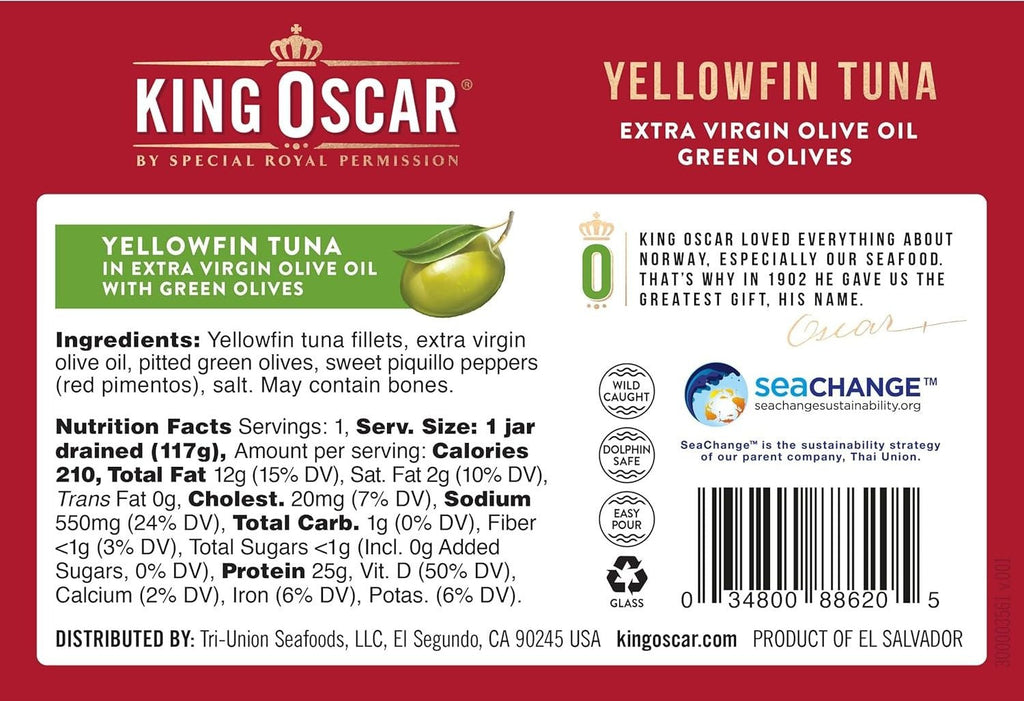 Yellowfin Tuna Fillets in Extra Virgin Olive Oil with Green Olives