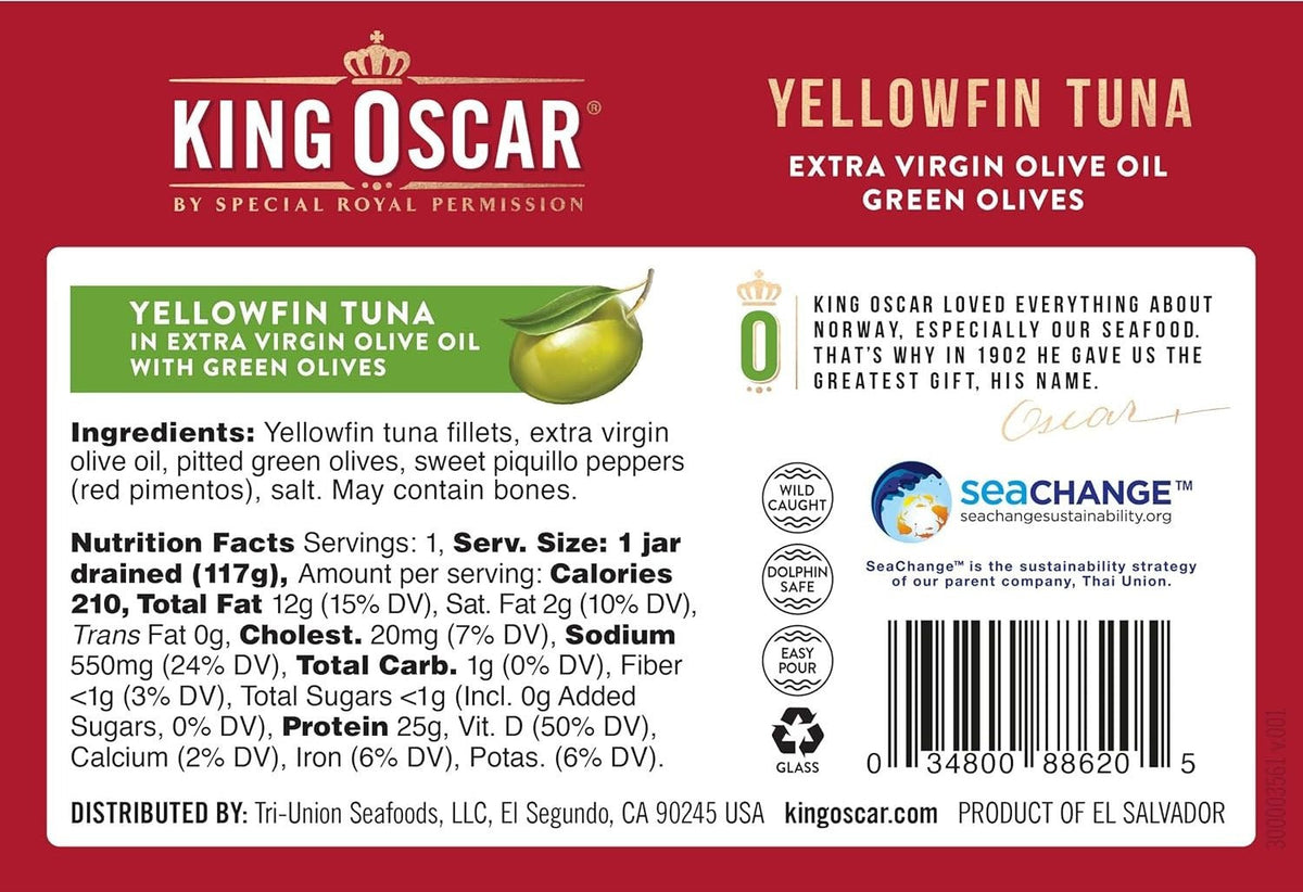 Yellowfin Tuna Fillets in Extra Virgin Olive Oil with Green Olives