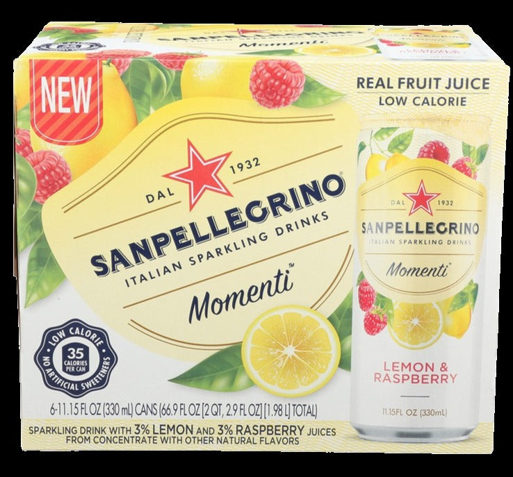 Lemon & Raspberry Sparkling Water (6 Pack)