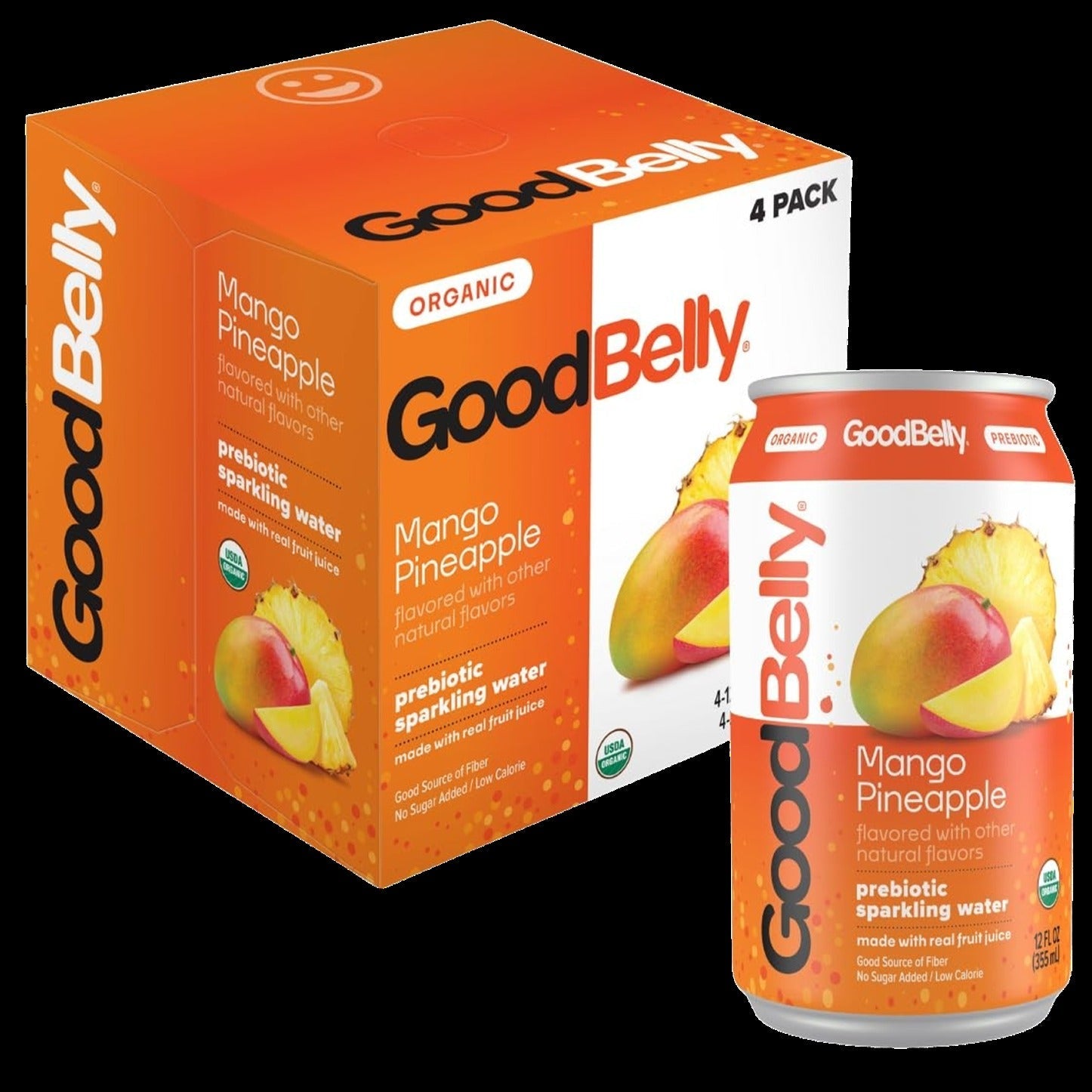Mango Pineapple Prebiotic Sparkling Water (4 Pack)
