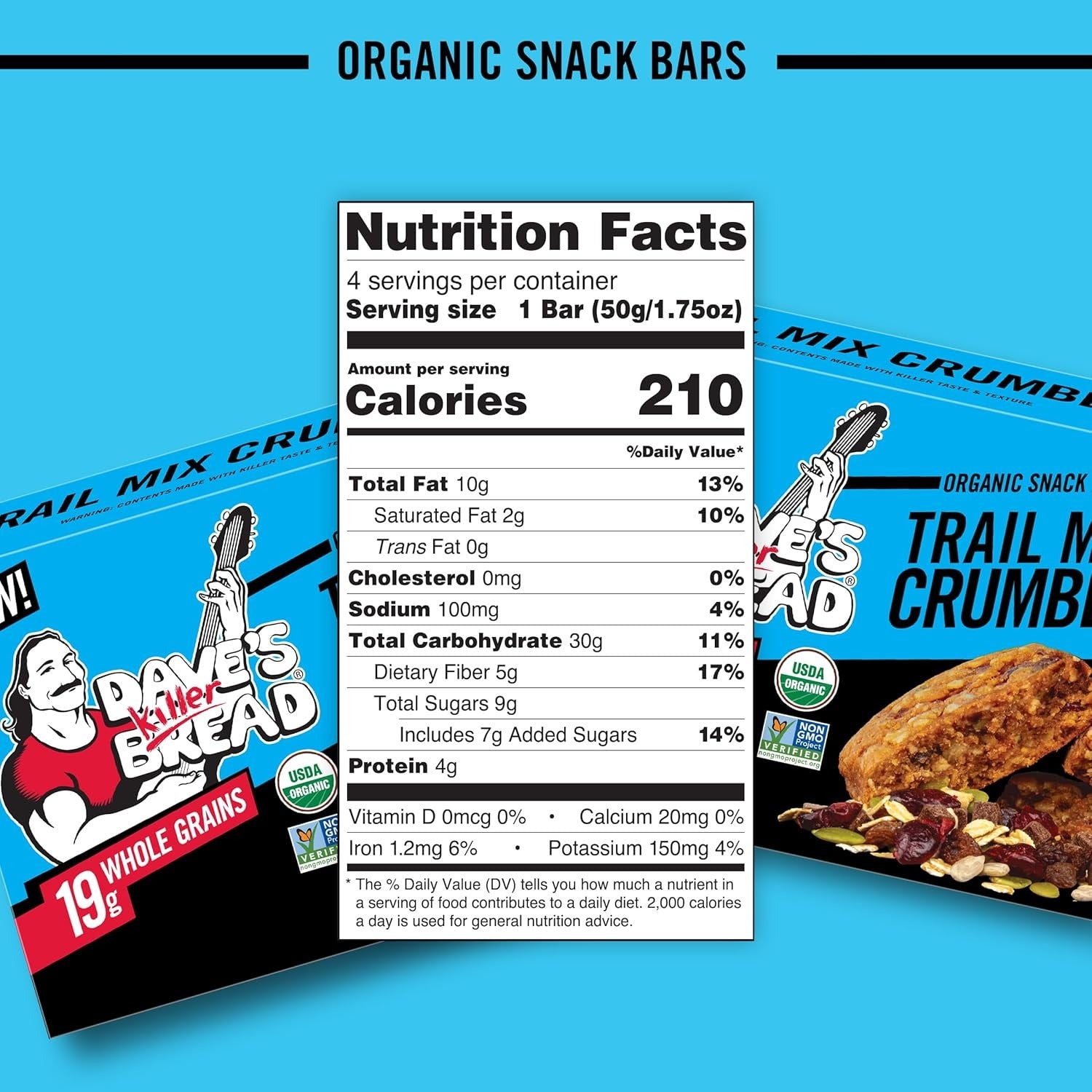 Organic Trail Mix Crumble Bars (4 CT)