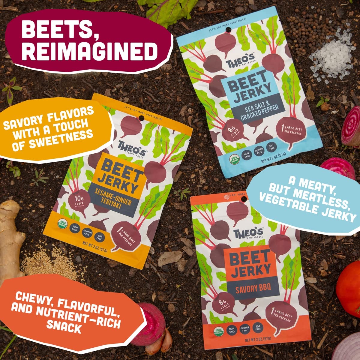 Organic Ginger Teriyaki Beet Jerky