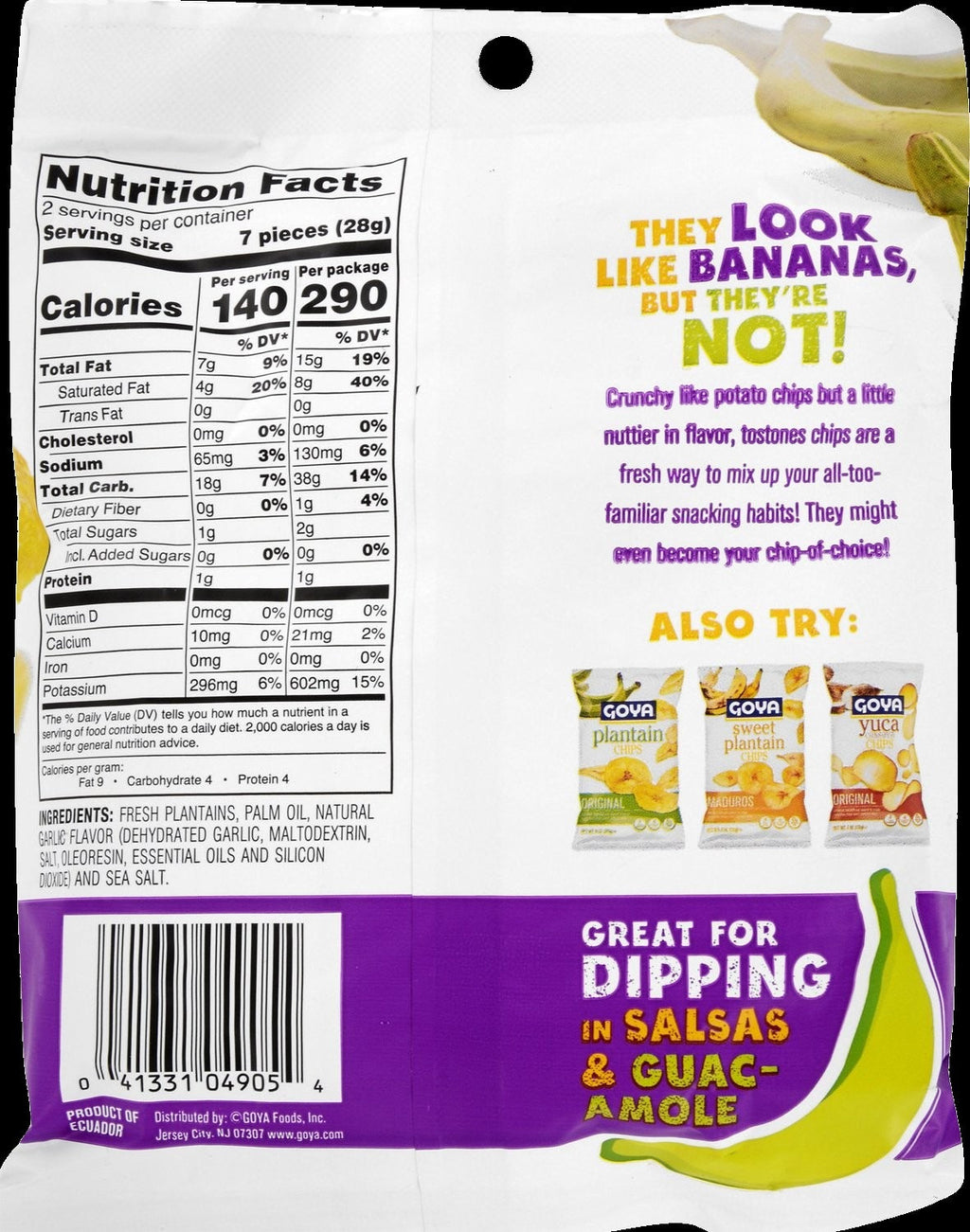 Garlic Tostones Chips (24 Pack) (DONT SELL AS CASE TOO BIG)