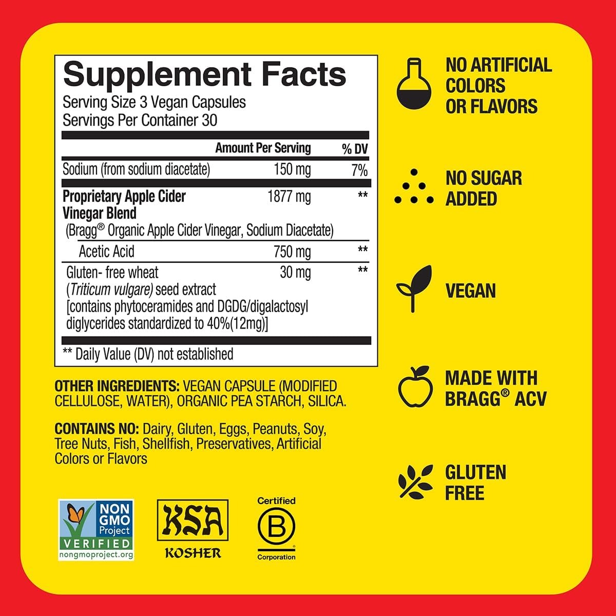 Inner Glow Apple Cider Vinegar Supplement (90 Capsules)