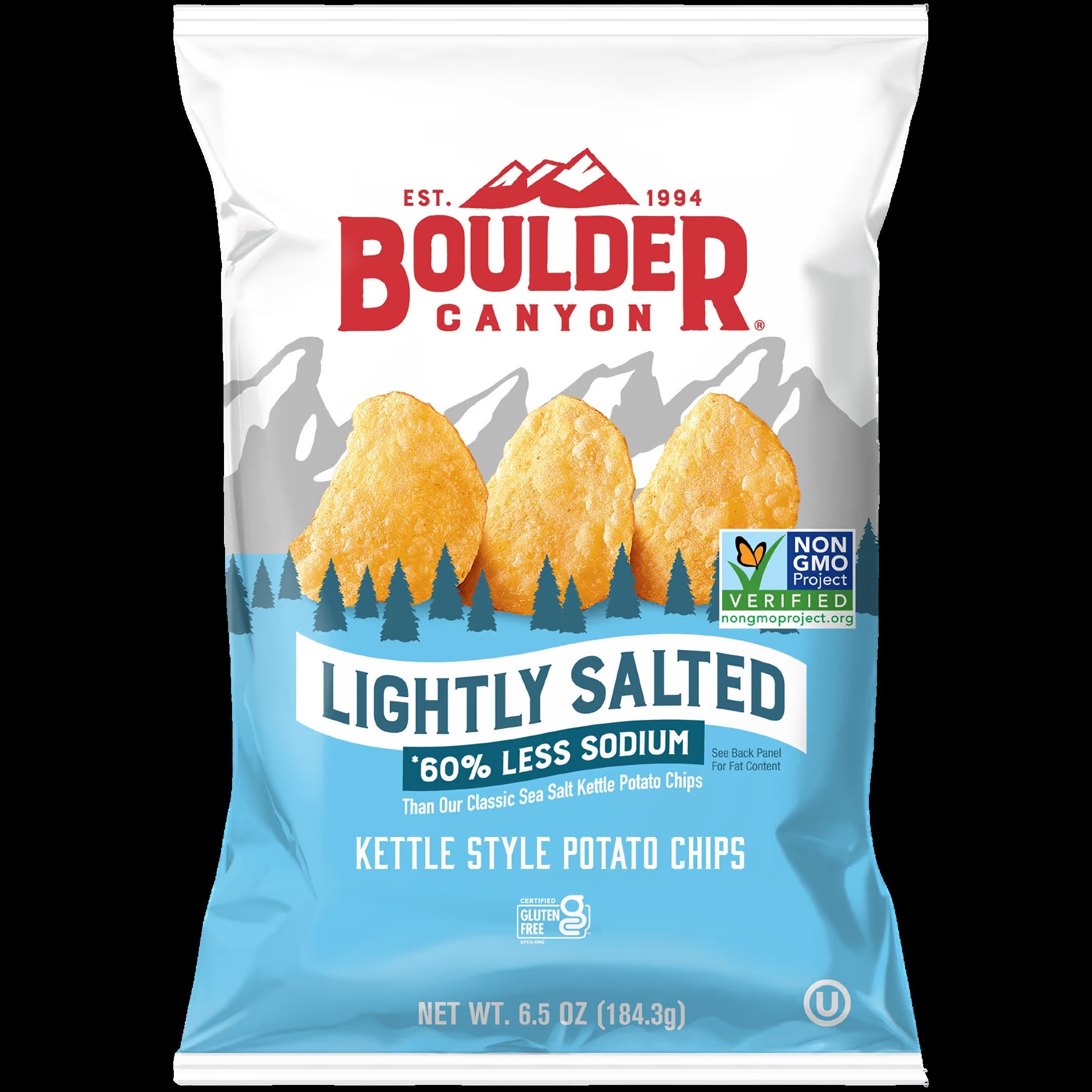 60% Less Sodium Kettle Style Potato Chips