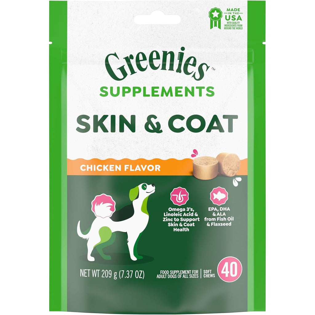 Dog Skin & Coat Supplements - Chicken Flavor