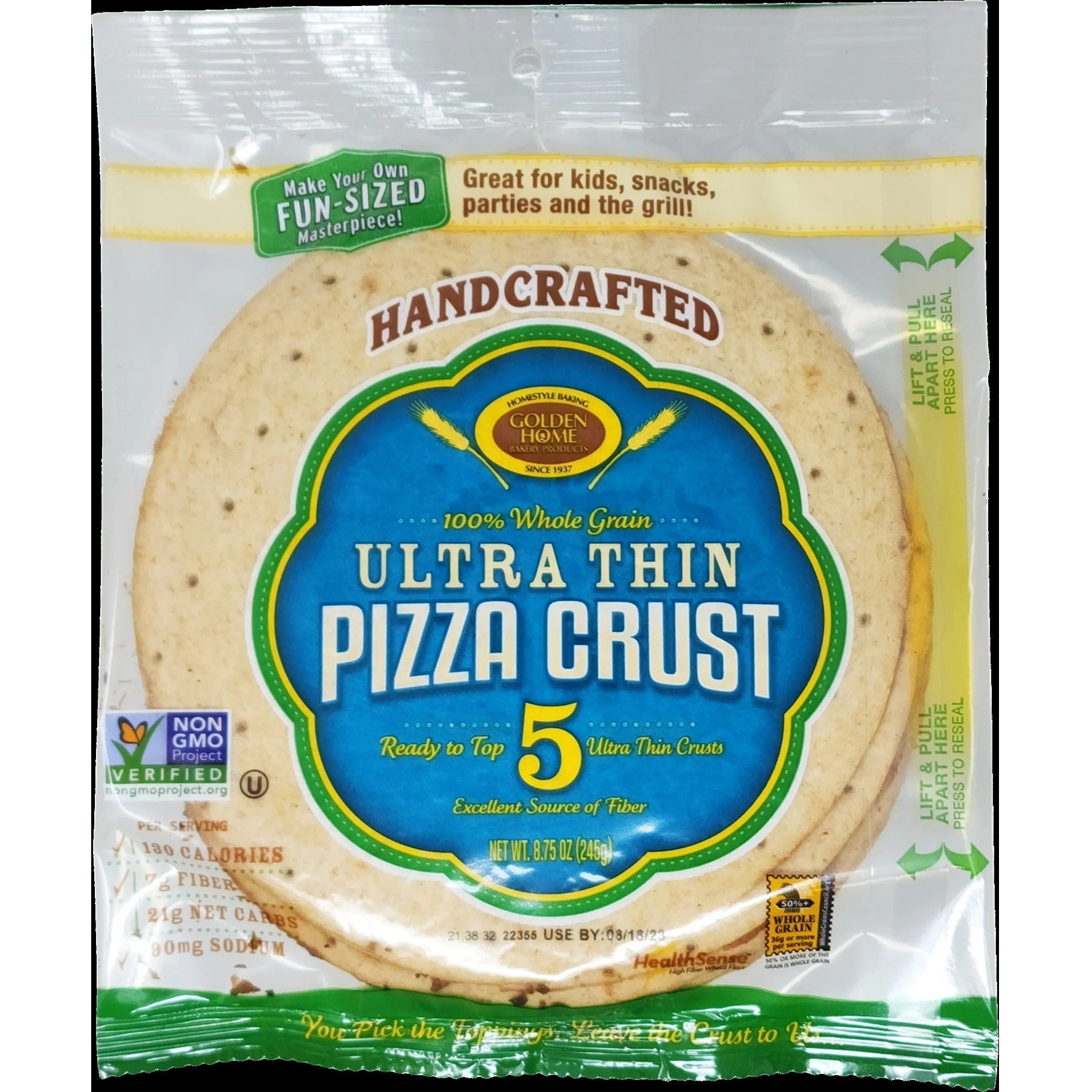 Whole Grain Ultra Thin Pizza Crust "7" Inch