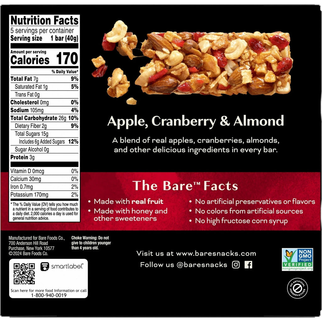 Fruit & Nut Bar - Apple, Cranberry & Almond (5 CT)