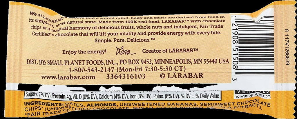 Banana Chocolate Chip Bar
