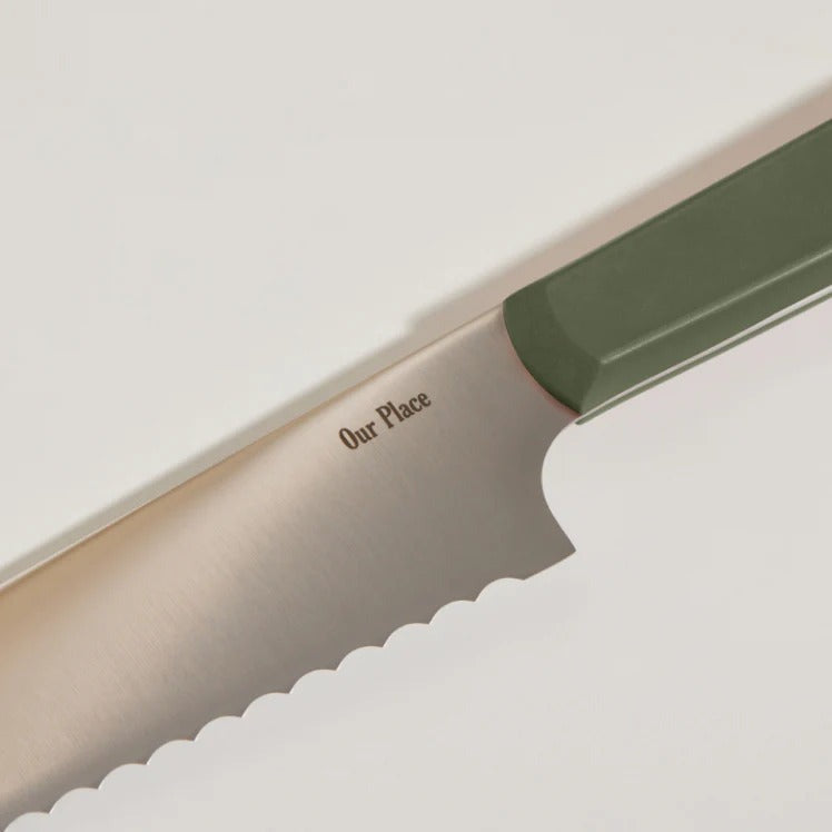 Serrated Slicing Knife - Sage