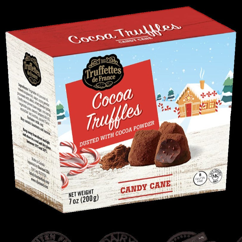 Candy Cane Cocoa Dusted Truffles