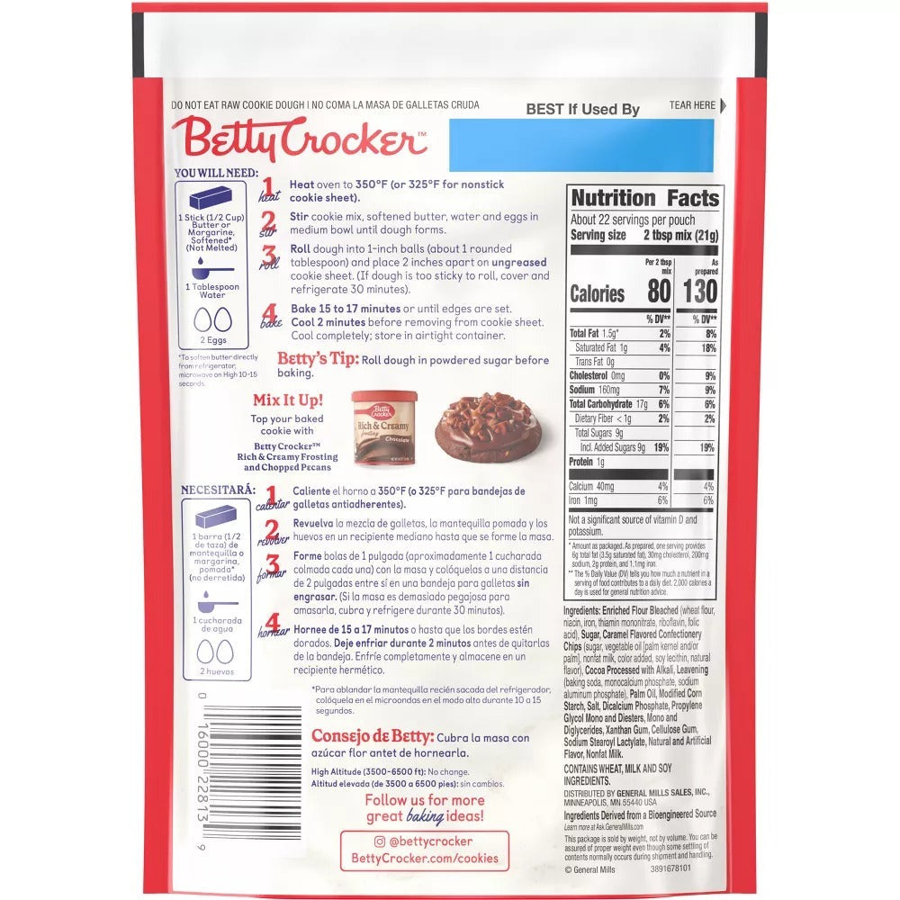 Chocolate Caramel Soft-Baked Cookie Mix