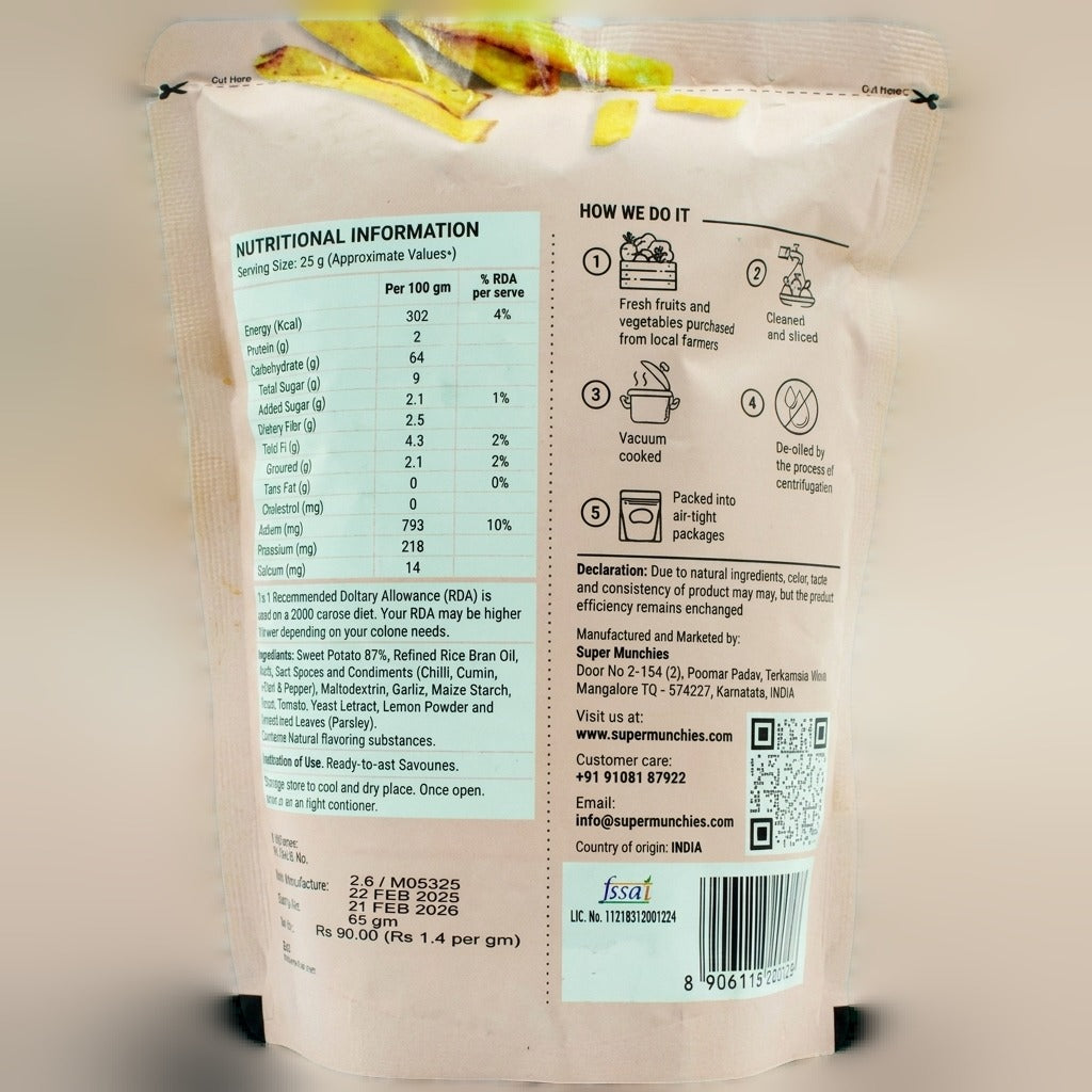 Tandoori Flavored Sweet Potato Chips