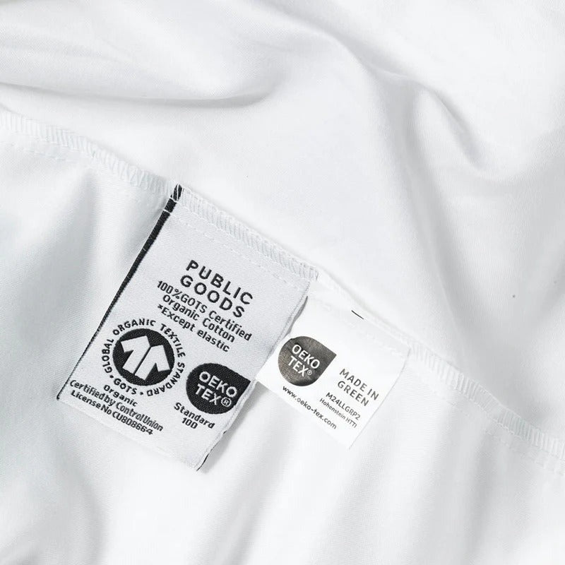 Organic Cotton King Flat Sheet - White