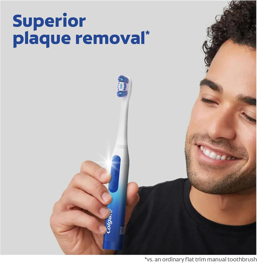 360 Floss Tip Sonic Powered Battery Toothbrush + 2 Floss Tip Refill Heads