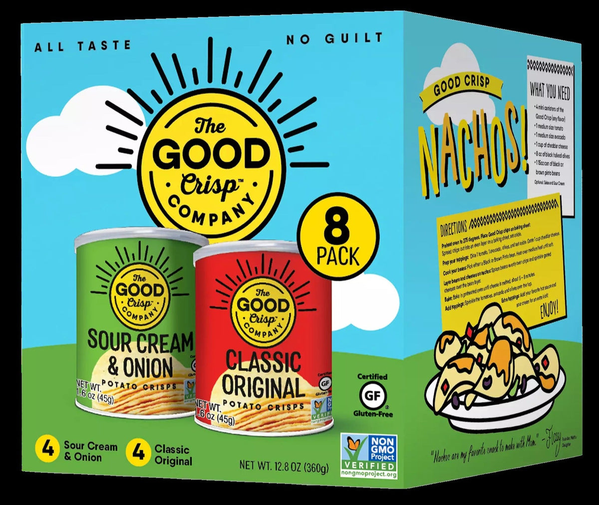 Potato Crisp Original and Sour Cream & Onion Variety Pack (8 Pack)