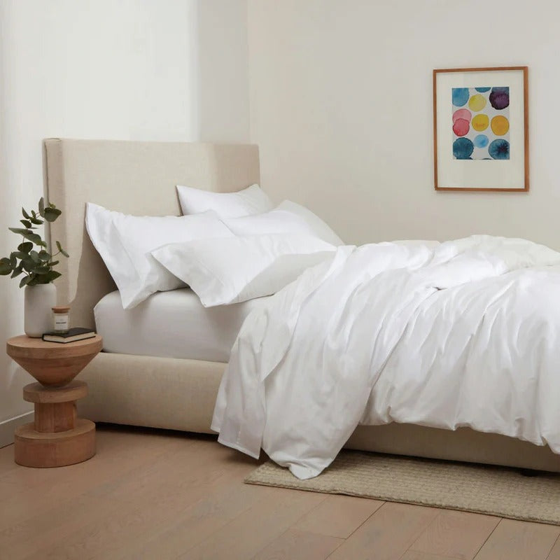 Organic Cotton Full Fitted Sheet - White