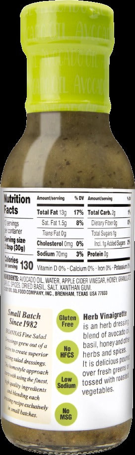 Herb Vingrette with Avocado Dressing
