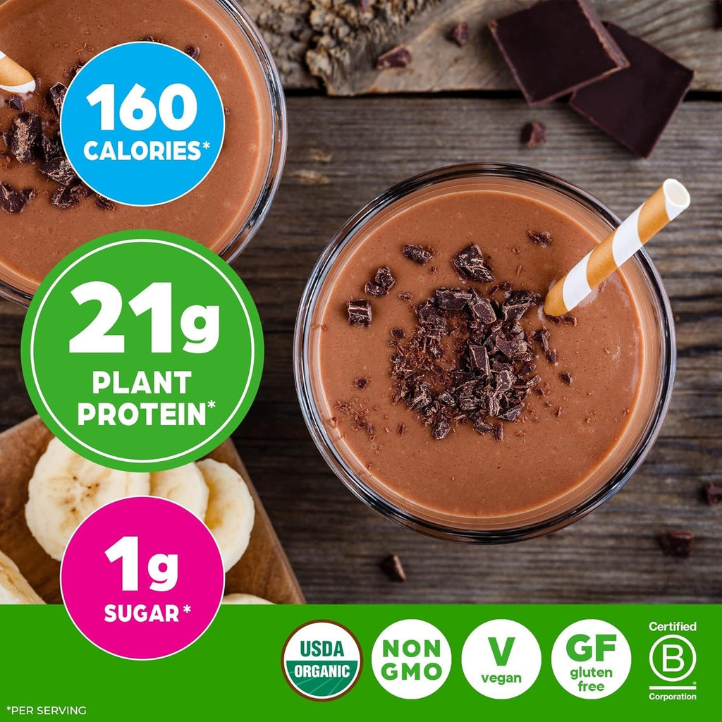 Organic Vegan Protein + 50 Superfoods Powder - Creamy Chocolate Fudge