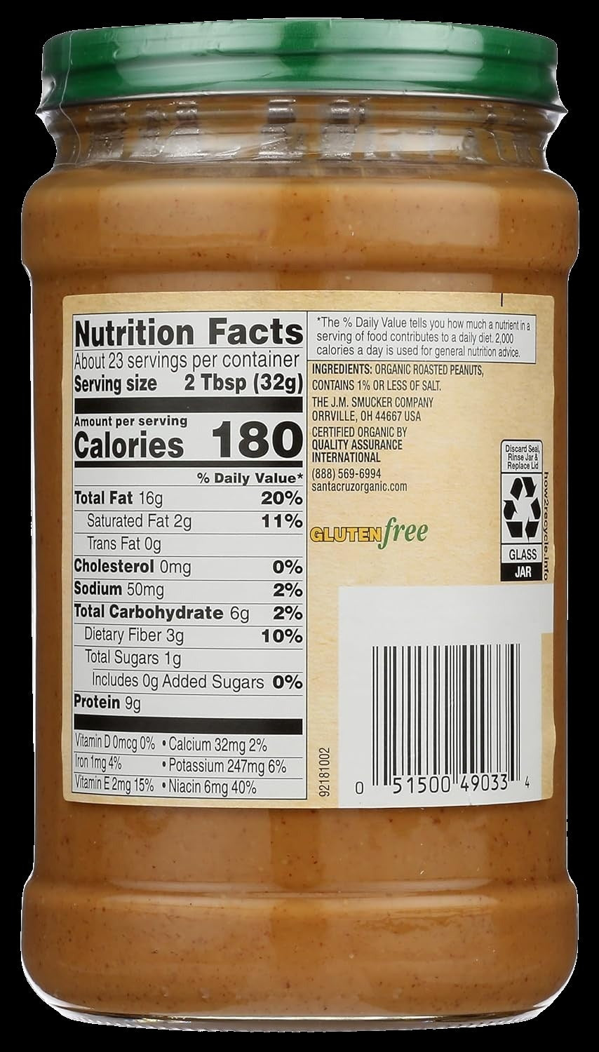 Creamy Dark Roasted Peanut Butter